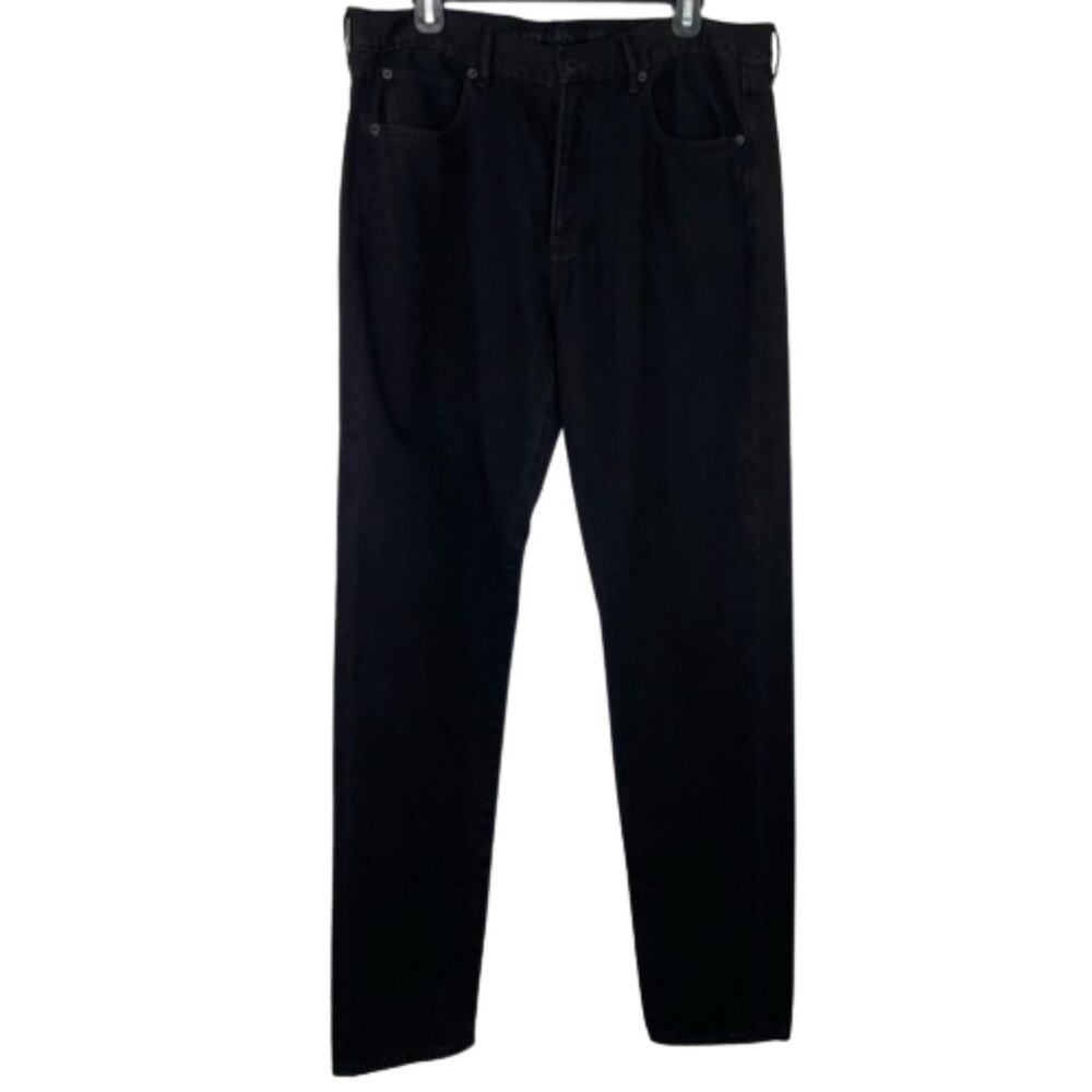 American Eagle Hi-Rise Girlfriend button fly black denim jeans size 14